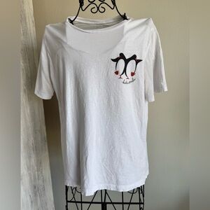 Kate Spade White T-Shirt with penguins